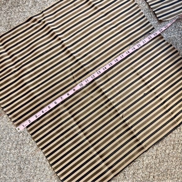 Khaki & Black Stripe Textured Upholstery Fabric - 2 Pieces - Picture 3 of 13